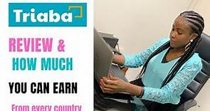 Triaba review:How much you can earn on triaba from your country