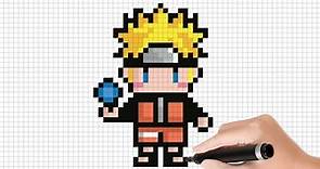 Cara menggambar Naruto | Easy Pixel Art