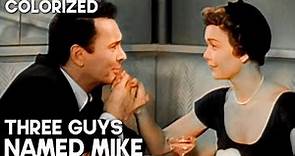 Three Guys Named Mike | COLORIZED | Jane Wyman | Classic Romantic Film