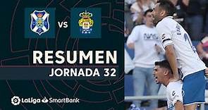 Resumen de CD Tenerife vs UD Las Palmas (4-1)