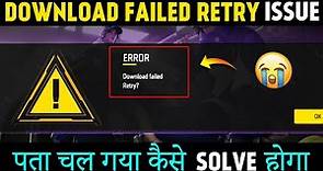 Free fire max download failed retry error | How to fix download failed retry problem in free fire