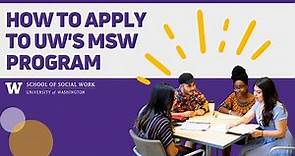 How to Apply to UW's MSW Program