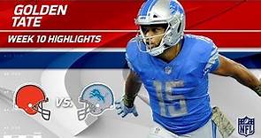Golden Tate's 6 Grabs, 97 Yards & 1 TD! | Browns vs. Lions | Wk 10 Player Highlights