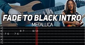 Metallica - Fade to Black intro solo (Guitar lesson with TAB)