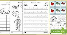 Letter A Worksheet and Activity Pack