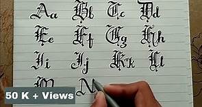 Learn How to : Gothic Writing Letters A to Z | Easy Tutorial Step by Step