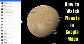 Planets in Google Map | How to watch other planets of Solar System | Google Map New Update
