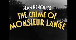 THE CRIME OF MONSIEUR LANGE - Trailer