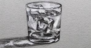 How to Draw a Glass of Water with Ice