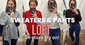 Loft in store Try On // Affordable Winter Clothing Haul