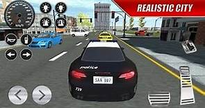 Véritable simulateur de conduite de voiture de police conduisant des jeux de voiture