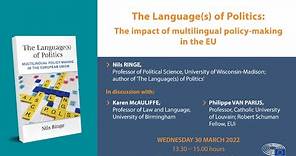 EPRS online Book Talk: The Language(s) of Politics: Impact of multilingual policy-making in the EU