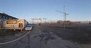 Virtual Belfast VR video Harland & Wolff (H & W) Cranes (Samson & Goliath) Belfast Northern Ireland.