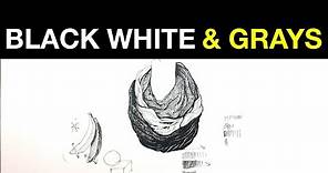 Tips on Shading Black, White and Grays with Pen & Ink