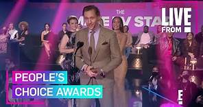 Tom Hiddleston Shares PCA Win With "Loki" Cast | People's Choice Awards