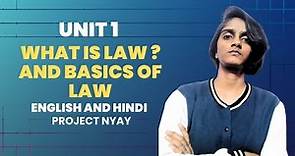 What is law ? and Basics of Law | Basics of Law
