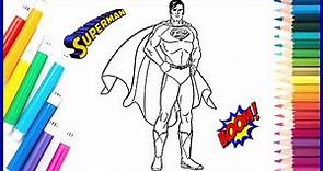 SUPERMAN dibujos para Colorear/ Superman Coloring Page for Kids/ Dibujos para Niños