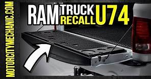 Ram Tailgate Recall U74 information and repair procedure