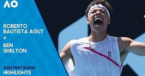 Roberto Bautista Agut v Ben Shelton Highlights | Australian Open 2024 First Round