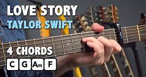 How To Play Love Story by Taylor Swift On Guitar
