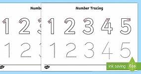 Number Tracing Worksheet 1-5