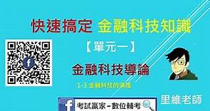 單元1-3_金融科技的演進【金融科技知識】(可開啟CC字幕)