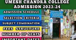 Umesh Chandra College Admission 2023 || Calcutta University College Admission 2023 ||