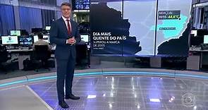 Jornal da Globo - 🥵 RECORDE DE TEMPERATURA | Cidade...