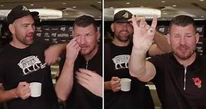 Shocking moment UFC legend Bisping pops his fake EYE out during BT broadcast