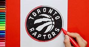 How to draw Toronto Raptors logo (NBA Team)