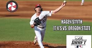 2024 MLB Draft: Arkansas LHP Hagen Smith 17 K's vs. Oregon State