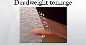 Deadweight tonnage