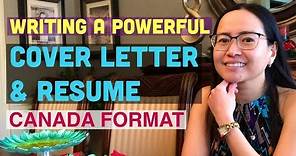 How to Write a Powerful Cover Letter & Resume in 2021 | Canada Format | Joy in Canada