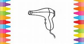 How to Draw Hair Dryer Step by Step