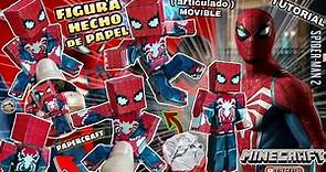 Como hacer a Marvel's Spider-Man 2 en figura de papel Minecraft con articulaciones PAPERCRAFT PS5