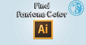 How to find pantone color code in Adobe Illustrator