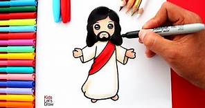 Aprende a dibujar a JESÚS de Nazaret de manera fácil | How to Draw a Cute Jesus