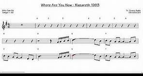 Where Are You Now - Nazareth 1983 (Alto Sax Eb) [Sheet music]
