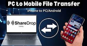 Sharedrop io | pc to mobile file transfer without cable | file transfer android to iphone