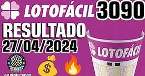 🍀 Resultado Lotofácil 3090 - confira a lotofacil de hoje 27/04