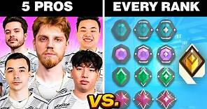 Can 5 NRG Pros Beat EVERY RANK In VALORANT!?