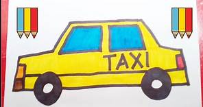 Como dibujar un taxi/How to draw a taxi /Dibujos para niños