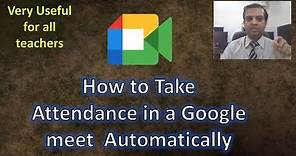 How to take attendance in Google meet || Best extension for Google meet
