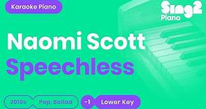 Speechless - Aladdin | Naomi Scott (Lower Key) Piano Karaoke
