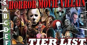 The Official "Horror Movie Villains" TIER LIST!!!! (Villainz Ranks)