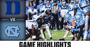 Duke vs. North Carolina Game Highlights | 2023 ACC Football
