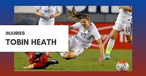 Tobin Heath ALL Injuries (and Red Card)