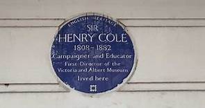 Behind the blue plaque: Sir Henry Cole