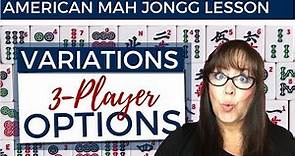 American Mah Jongg Lesson Variations 3 Player Options (mock card)