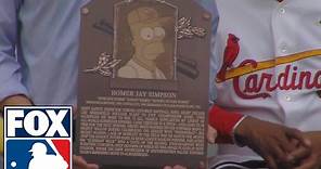 Homer Simpson gets inducted into the Baseball Hall of Fame